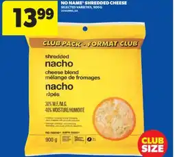 Real Canadian Superstore NO NAME SHREDDED CHEESE, 900 G offer