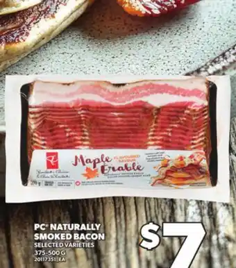 Independent Grocer PC NATURALLY SMOKED BACON, 375-500 G offer