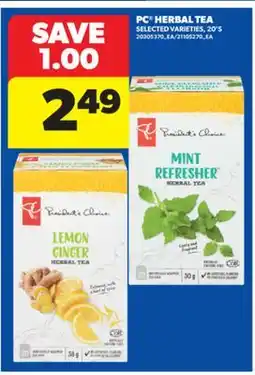 Real Canadian Superstore PC HERBAL TEA, 20' S offer