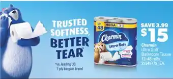 Real Canadian Superstore CHARMIN ULTRA SOFT BATHROOM TISSUE, 12=48 ROLLS offer