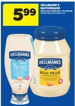 Real Canadian Superstore HELLMANN'S MAYONNAISE, 710-890 ML offer