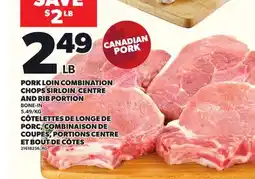 Independent Grocer PORK LOIN COMBINATION CHOPS SIRLOIN, CENTRE AND RIB PORTION offer