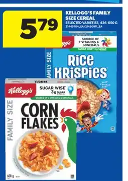 Real Canadian Superstore KELLOGG'S FAMILY SIZE CEREAL, 436-650 G offer