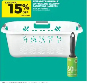 Real Canadian Superstore EVERYDAY ESSENTIALS LINT ROLLERS, LAUNDRY BASKETS OR HAMPERS offer