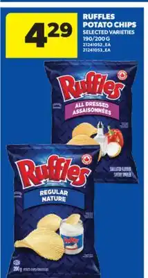 Real Canadian Superstore RUFFLES POTATO CHIPS, 190/200 G offer