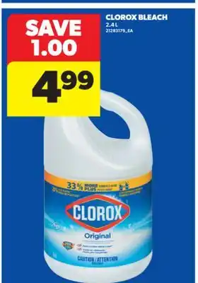 Real Canadian Superstore CLOROX BLEACH, 2.4 L offer