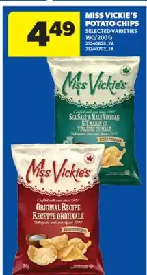 Real Canadian Superstore MISS VICKIE'S POTATO CHIPS, 190/200 G offer