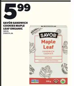 Independent Grocer SAVÖR SANDWICH COOKIES MAPLE LEAF ORGANIC, 325 G offer