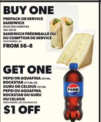 Independent Grocer PREPACK OR SERVICE SANDWICH, 184-363G offer