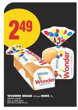 No Frills WONDER BREAD 675 g or BUNS 8' s offer