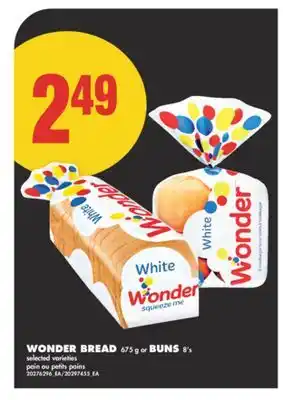 No Frills WONDER BREAD 675 g or BUNS 8' s offer