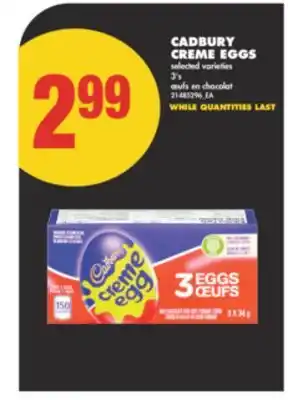 No Frills CADBURY CREME EGGS, 3's offer