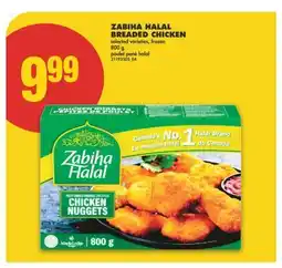 No Frills ZABIHA HALAL BREADED CHICKEN, 800 g offer