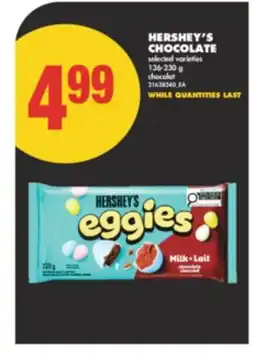 No Frills HERSHEY'S CHOCOLATE, 136-230 g offer