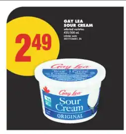 No Frills GAY LEA SOUR CREAM, 425/500 mL offer