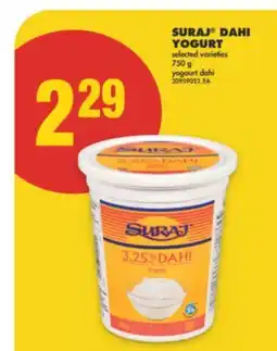 No Frills SURAJ DAHI YOGURT, 750 g offer