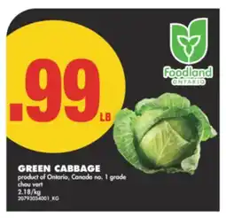 No Frills GREEN CABBAGE offer