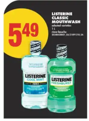 No Frills LISTERINE CLASSIC MOUTHWASH, 1L offer