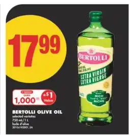 No Frills BERTOLLI OLIVE OIL, 750 mL/1 L offer