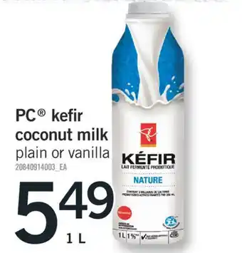 Fortinos PC KEFIR COCONUT MILK, 1L offer