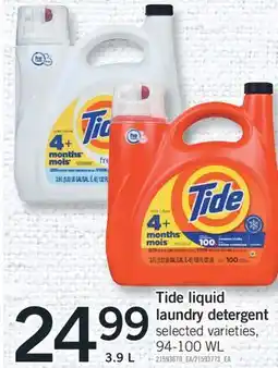 Fortinos TIDE LIQUID LAUNDRY DETERGENT, 94-100 WL offer