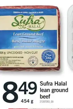 Fortinos SUFRA HALAL LEAN GROUND BEEF, 454 g offer