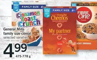 Fortinos GENERAL MILLS FAMILY SIZE CEREAL, 475-778 g offer