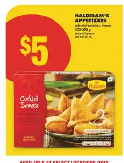 No Frills HALDIRAM'S APPETIZERS, 420-500 g offer