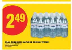 No Frills REAL CANADIAN NATURAL SPRING WATER, 24x500 mL offer