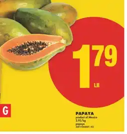 No Frills PAPAYA offer