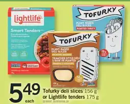 Fortinos TOFURKY DELI SLICES,156 G OR OR LIGHTLIFE TENDERS, 175 G offer