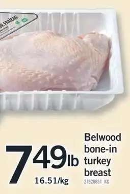 Fortinos BELWOOD BONE-IN TURKEY BREAST offer