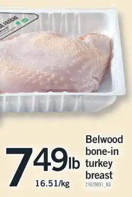 Fortinos BELWOOD BONE-IN TURKEY BREAST offer