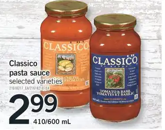 Fortinos CLASSICO PASTA SAUCE 410/600 mL offer