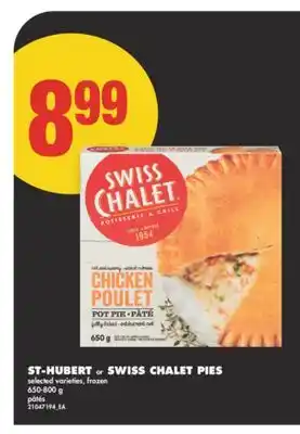 No Frills ST-HUBERT or SWISS CHALET PIES, 650-800g offer