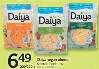 Fortinos DAIYA VEGAN CHEESE, 200/220 g offer