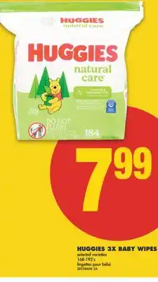 No Frills HUGGIES 3X BABY WIPES, 168-192' s offer