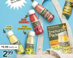 Fortinos Greenhouse Immunity Pack 60 mL offer