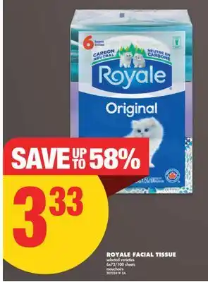 No Frills ROYALE FACIAL TISSUE offer