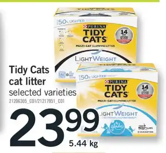 Fortinos TIDY CATS CAT LITTER, 5.44 kg offer