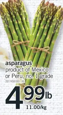 Fortinos ASPARAGUS offer