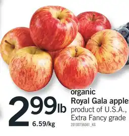 Fortinos ORGANIC ROYAL GALA APPLES offer