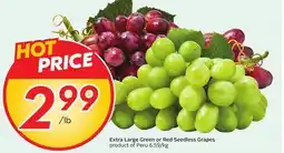 Sobeys Extra Large Green or Red Seedless Grapes offer