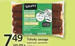 Fortinos TOFURKY SAUSAGE, 369-396 g offer