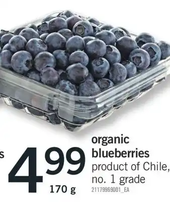 Fortinos ORGANIC BLUEBERRIES, 170 g offer