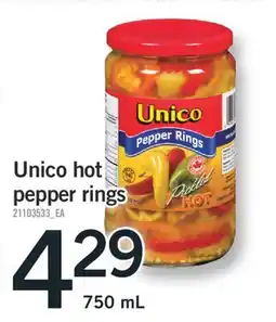 Fortinos UNICO HOT PEPPER RINGS, 750 mL offer