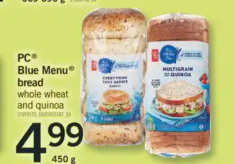 Fortinos PC BLUE MENU BREAD, 450g offer