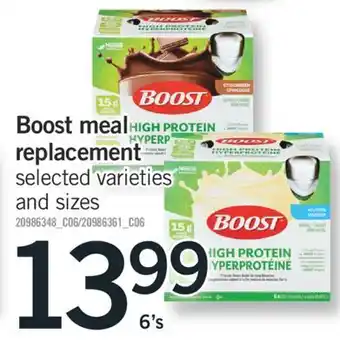 Fortinos BOOST MEAL REPLACEMENT, 6's offer