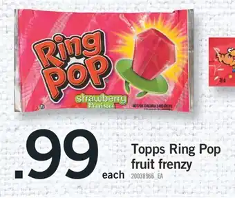 Fortinos TOPPS RING POP FRUIT FRENZY offer