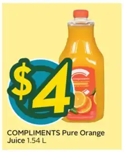 Sobeys COMPLIMENTS Pure Orange Juice offer